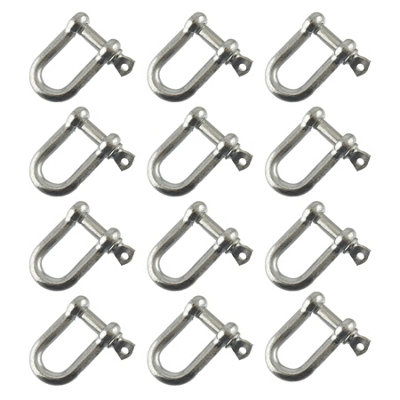 8mm Galvanised Dee Shackle PACK of 12 Chandlery DK02