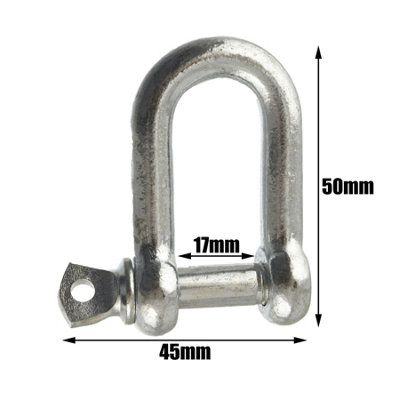 8mm Galvanised Dee Shackle PACK of 12 Chandlery DK02