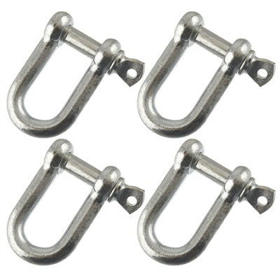 8mm Galvanised Dee Shackle PACK of 4 Chandlery DK02