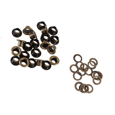 8mm Long Barrell Eyelets with Washers, Bronze, 100pcs