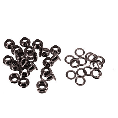 8mm Long Barrell Eyelets with Washers, Gunmetal, 100pcs