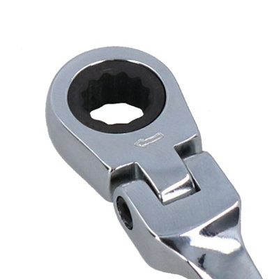 8mm Metric Flexi Head Ratchet Combination Spanner Wrench 72 Teeth