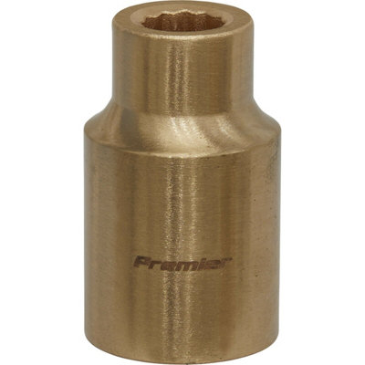 8mm Non-Sparking WallDrive Socket - Durable Beryllium Copper Design