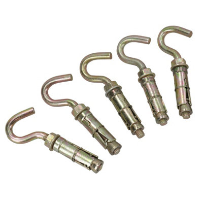 8mm Open Hook Eye Bolts Rawl Shield Wall Anchor Expansion Brick Stone 6 Pack Price Comparisons | Compare The Build