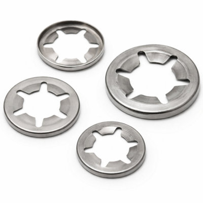 8mm - Pack of 50 - Stainless Steel - Spring Starlock Washers For Shaft ...
