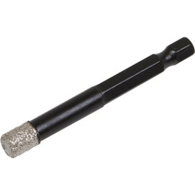 8mm Vacuum Brazed Diamond Drill Bit - Hex Shank - Suitable For Use With Drills