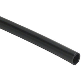 8mm x 100m LLDPE Flexible Tubing - BLACK Water & Gas Hose Pipe - EASY CUT Reel