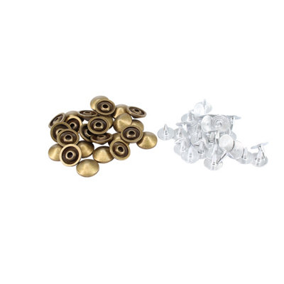 8mm x 5mm Cone Studs with Back Pin, Low Elevation Brass Leather Rivet, Bronze - 100pcs