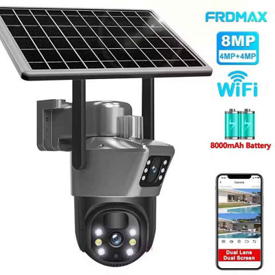 100% Wire-Free Wireless Rechargeable Battery Solar Powered Outdoor 1080P Pan Tilt WiFi Security Camera PIR Motion Recording Two-Way Audio IP65 Weatherproof Night Vision Built-in SD Slot AT-S600