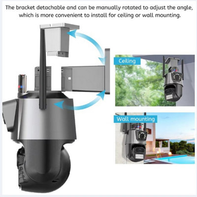 8MP 4K Wireless IP Camera WIFI Outdoor CCTV PTZ Smart Home Security IR ...