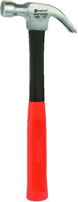 8oz Hammer Fibre Glass Handle Rubber Grip Non Slip Claw Curved Nail Steel Head