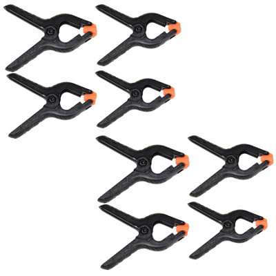 8pc 2-1/2in Micro Plastic Clamp Nylon Spring Clamps Grips Clips Market ...