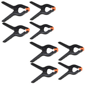 8pc 2-1/2in Micro Plastic Clamp Nylon Spring Clamps Grips Clips Market Stall