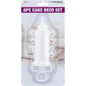 8pc Cake Decorating Icing Piping Cream Syringe Tube Tips Nozzles Set Baking New