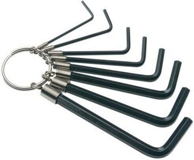 8Pc Heavy Duty Hex Key Set Allen Key Set Key Ring Hand Tool Diy 1.5-6Mm