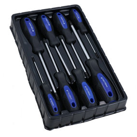8pc Tamper Torx Star Screwdriver Set With Rubber Cushioned Grip T8 - T40