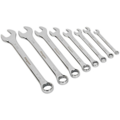 8pc Whitworth Socket Combination Spanner Set -12 Point Imperial Classic ...