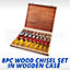 8pc Wood Chisel Set Hardened Blade Storage Case High Quality DIY Tool Set Polish
