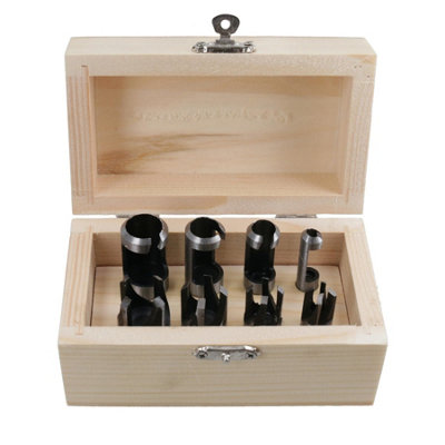 8pc Wood Plug Cutter Cutting Set Dowel Maker Cutting Tools 10mm Shank