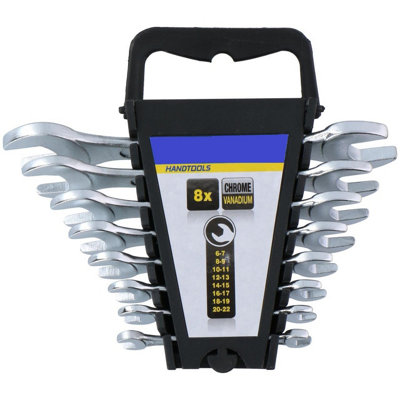 8Pcs Double Open End Metric Wrench Spanner Set