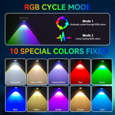 8PCS Solar Fence Lights Outdoor, 10 Color Solar Light Waterproof, Dusk ...