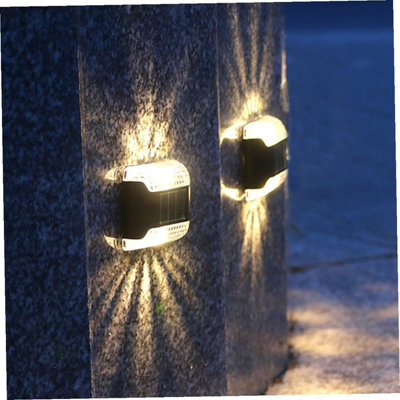 8pcs Solar Fence Lights Outdoor Solar Powered Step Lights for Patio ...