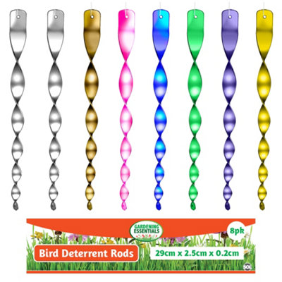 8pk Bird Deterrent Rod, Humane Bird Scarers, Deter Small & Larger Birds ...