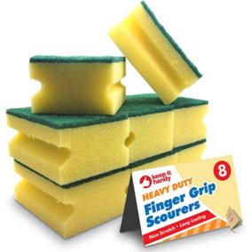 8pk Heavy Duty Sponge Scourer for Kitchen, Sponges Washing Up, Scourers Sponge, Kitchen Sponge, Dish Sponge, Cleaning Sponges