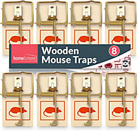 8pk Wooden Mouse Traps for Indoors - Durable Reusable Snap Traps - Mice Trap for Indoors - Mouse Trap - Mice Traps Mouse-Trap