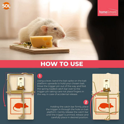 8pk Wooden Mouse Traps for Indoors Durable Reusable Snap Traps Mice Trap for Indoors Mouse Trap