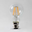 8w B22 GLS LED Light Bulb 3000K Standard Straight Filament High CRI Dimmable - SE Home