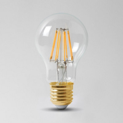 8w E27 ES GLS LED Light Bulb 3000K Standard Straight Filament High CRI Dimmable - SE Home