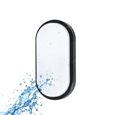 8W Oval LED Bulkhead Light, Without Sensor, IP54 Waterproof, 650 Lumens ...