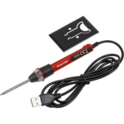 8W USB Soldering Iron - 400 degree C in 15 Seconds - Portable Laptop PC Board - Compact