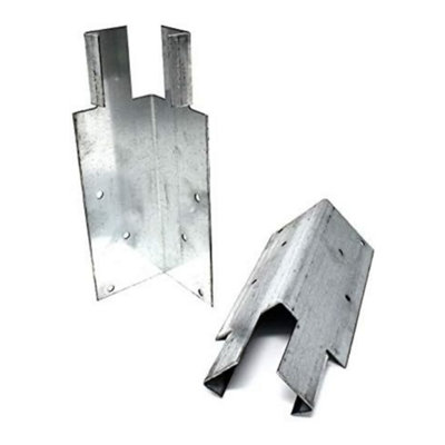 8x Mortice Arris Rail Bracket For Concrete Posts 200 x 62 x 62mm