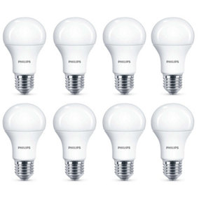 8x Philips LED Frosted E27 75w Warm White Edison Screw Light Bulbs Lamp 1055Lm