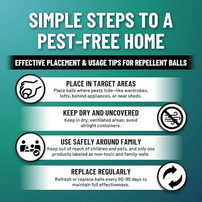 8x Rat, Mouse & Insect Repellent Balls Mice, Rat, Squirrel Natural ...