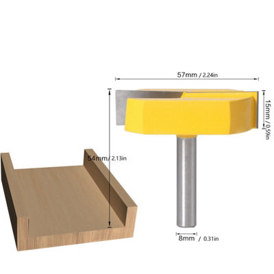 8x57mm Router Bit for Bottom Surface Planing in Woodworking and Milling