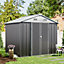8x6 ft Apex Metal Shed Garden Storage Shed with Double Door,Grey