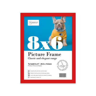 8x6 Red Picture Frame (15.2 x 20.3cm) Poster, Photo, Artwork, Gallery Wall or Print