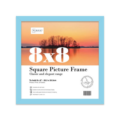 8x8 Light Blue Picture Frame (20.3 x 20.3cm) Poster, Photo, Artwork, Gallery Wall or Print