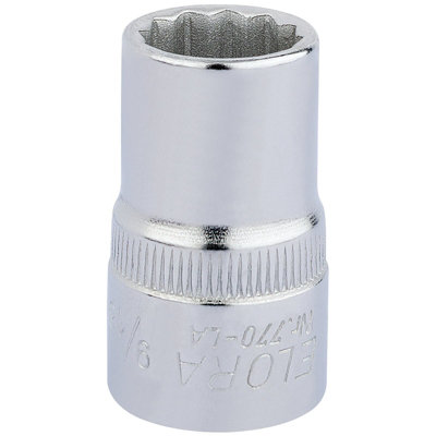 9/16" 1/2" Square Drive Elora Bi-Hexagon Socket 24369