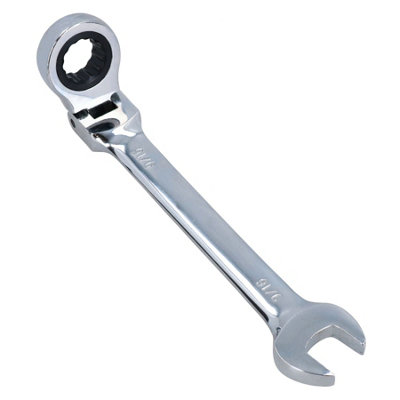 9/16" AF SAE Imperial Flexible Flexi Head Ratchet Spanner Combination Wrench
