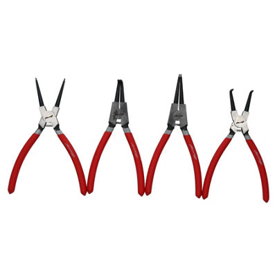 9" / 225mm Circlip Pliers Circlips Internal External Bent Straight Plier 4pc Set