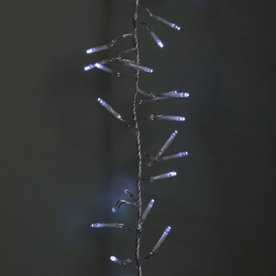 9.3m 720 LED Christmas Cluster String Lights with Timer in White on ...