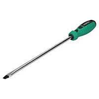 9.5mm x 250mm Slotted Flat Headed Screwdriver with Magnetic Tip Rubber Handle