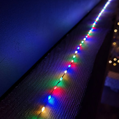 9.6m Compact MicroBrights Christmas Lights with 600 LEDs in Multi coloured Price Comparisons | Compare The Build
