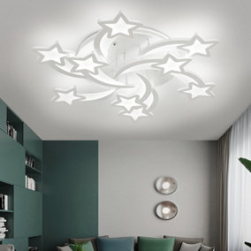 9 Childlike Shooting Stars LED Energy Efficient Flush Mount Ceiling Light Cartoon Decor Cool White