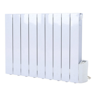 9 Fins 1500W White Electric Oil Filled Radiator Space Panel Heater with ...