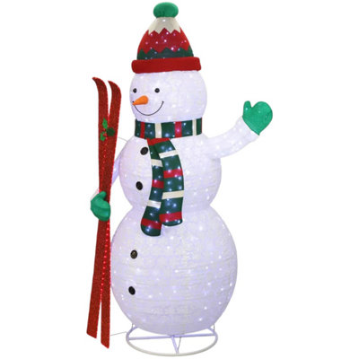 9 ft Light up Collapsible Ski Snowman